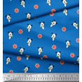 thumbnail image 3 of Soimoi Rayon Fabric Floral & Dog Cartoon Print Fabric by Yard 42 Inch Wide, 3 of 3