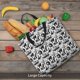 thumbnail image 5 of Fotbe Black White Halloween Bolsa Tote con Estampado para Mujer, Bolsos con Cremallera, Bolsa de Hombro Casual de Gran Capacidad con Bolsillos Internos, 5 of 7