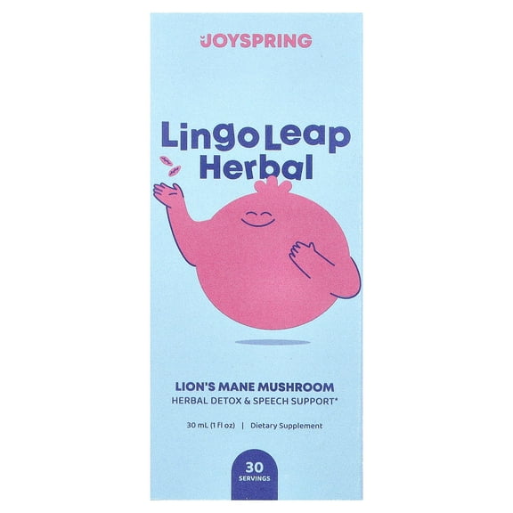 JoySpring Lingo Leap Herbal, Lion's Mane Mushroom, 1 fl oz (30 ml)