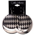 thumbnail image 2 of Metal Dangle-Earrings Silver-Tone & Black #LQE3137, 2 of 2