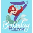 thumbnail image 2 of Girl's The Little Mermaid 7th Birthday Princess Graphic Cropped T-Shirt Blue Medium, 2 of 3