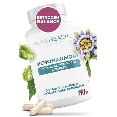 MenoHarmony Menopause Support Supplement for Women Hormone Harmony - Estrogen Pills for Natural Menopause Relief - Helps Ease Hot Flashes, Night Sweats, Renews Hormone Balance for Women - 60 Ct.