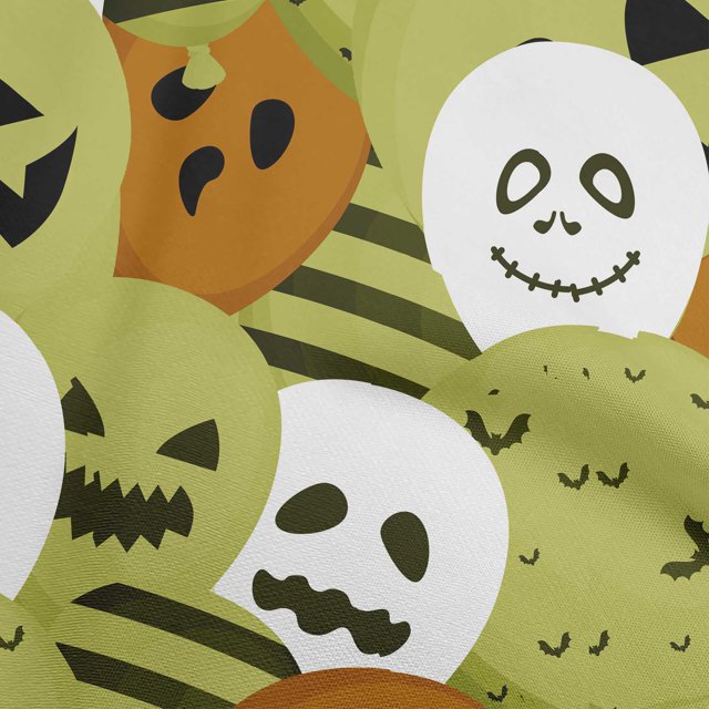 oneOone Cotton Poplin Light Green Fabric Halloween Fabric For Sewing Printed Craft Fabric By The Yard 42 Inch Wide