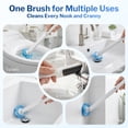 thumbnail image 4 of Skdwakiz Disposable Toilet Brush and Holder Set, Toilet Bowl Cleaner Wands with 40 Cleaner Refills & 1 Crevice Brush, White, 4 of 9