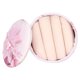thumbnail image 5 of Mini taburete para casa de muñecas, mueble de tela suave, cubierta que se puede abrir, caja de almacenamiento de joyas con flores de encaje, color rosa, 5 of 14