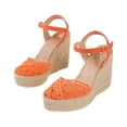 thumbnail image 6 of YLYL Espadrilles Sandals for Women Closed Toe Platform Wedge Heel Ankle Strap Dressy Casual Summer Shoes, 6 of 6