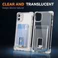 thumbnail image 4 of Decase for iPhone 11 Clear Case with Card Slot Holder, Upgrade Slim Thin Soft TPU Shockproof Wallet Cover Case with Folding Ring Kickstand for iPhone 11,Clear, 4 of 8