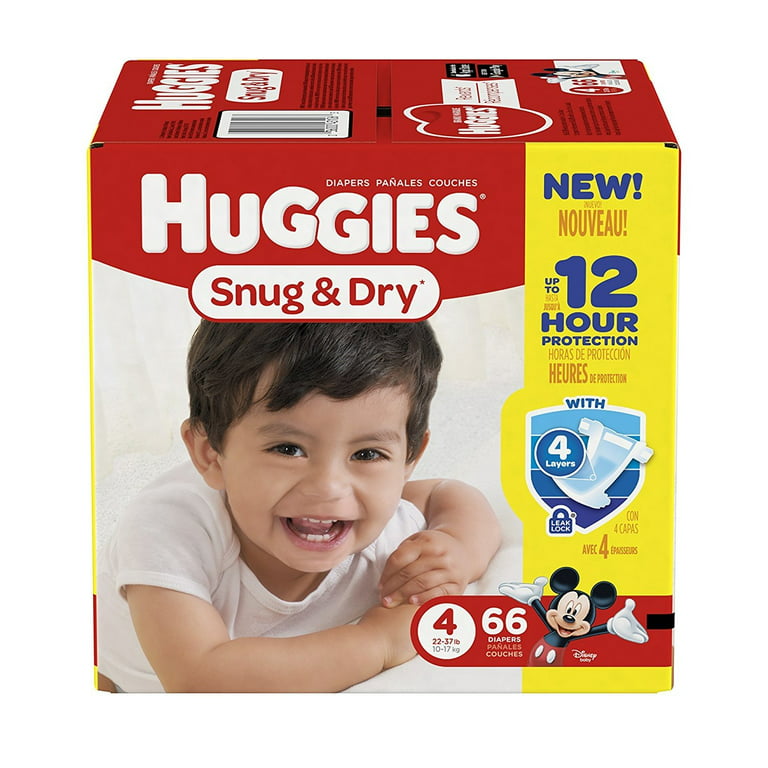 Huggies Snug Dry Baby Diapers, Size 3, 200 Ct (Select For More Options), Huggies  Dry Diapers Newborn