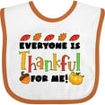 thumbnail image 3 of Inktastic Everyone is Thankful for Me Thanksgiving Baby Boys or Girls Baby Bib, 3 of 4