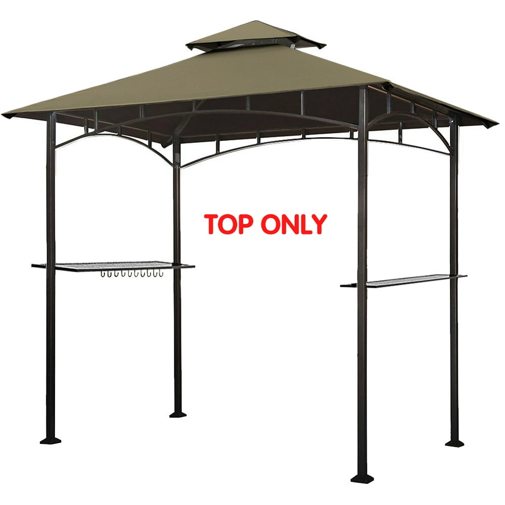Eurmax 5FT x 8FT Double Tiered Replacement Canopy Grill BBQ Gazebo Roof