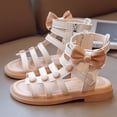 thumbnail image 3 of Aayomet Children Shoes High Top Flat Sandals Roman Sandals Big Children Summer Sandals Jelly Sandals for Baby Girls,White 1, 3 of 4