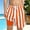 Orange, variant on Boys Swim Trunks, Kids Swim Shorts, Two Tone Striped Print Beach Shorts with Mesh Pockets UPF 50 Pink 7-8 Years