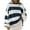 Blue, variant on WTXUE Sweaters Womens Sweaters Clearance Women's Crew Neck Long Sleeved Striped Sweater With Flared Sleeves, Gray L