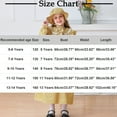 thumbnail image 3 of SERTG Kids Formal Long Sleeve Maid Dress Turn Down Collar Fall Winter Princess Party Dress for Children 5-14 Years(Yellow,7 Years), 3 of 9