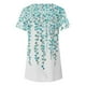 thumbnail image 5 of Camisetas de verano para mujer, blusa holgada con estampado Floral, cuello redondo, dobladillo irregular, camisetas casuales de manga corta con gráficos Pompotops  hkajfhjk464192, 5 of 5