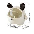 thumbnail image 3 of teapwant Multipurpose Cartoon Large Capacity Makeup Storage Desktop Trash Can (Black 24.2cmx19cmx23cm), 3 of 5