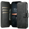 thumbnail image 2 of for iPhone 15 2-in-1 PU Leather Case, Detachable Wallet Case with Card Holder Stand, Removable Folio Protective Cover, Support Magnetic Car Mount, Magnetic Clasp, Shockproof Cover, Black, 2 of 11
