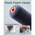 thumbnail image 3 of Voomey Foam Paint Roller, 4 Inch Mini Flock Foam Cover Kit, Small Paint Rollers with Tray and Roller Frame for Doors, Trims & Cupboards, 3 of 6