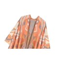 thumbnail image 5 of Women's Fashionable Retro Style Vintage Pattern Tassel Poncho Shawl Cape (Series1-pink), 5 of 6