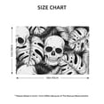 thumbnail image 3 of Rocae Skull and palm leaves Printed Heat Resistant Place Mats,Classic Hemstitch Cloth Fabric Placemats Imitation Linen Place Mat Table Mats 18x12 inch, 3 of 9