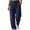 Navy, variant on ClodeEU Women's Drawstring Elastic Waist Jogger Pants,Casual Loose Solid Color Pant With Pockets ,Women's Plus L
