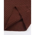 thumbnail image 3 of Cogild Women's Halloween Fair Isle Sweater - Vintage Bat Pattern Brown Knit Pullover, Cozy Fall & Spooky Season Outfit, 3 of 7