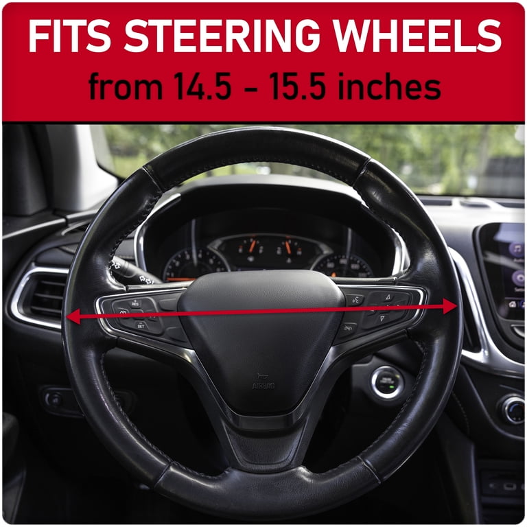 Genuine Dickies Vegan Leather Steering Wheel Cover, Black photo 3