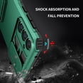 thumbnail image 4 of for Samsung Galaxy S23 FE 5G Case with Slide Camera Cover, Armour Rugged Silicone TPU Bumper Tough PC Cover S23 FE with Kickstand, Military Shockproof Protective Phone Case for Samsung S23 FE Green, 4 of 14