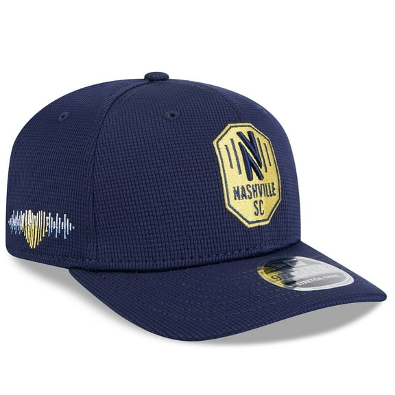 Men's New Era  Navy Nashville SC 2025 Jersey Hook 9SEVENTY Stretch-Snap Hat
