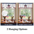 thumbnail image 6 of Independence Day Tie Up Valances Curtain, Adjustable Kitchen America White Wooden Stripes U.S. Flag Valances for Windows Decor, Rod Pocket Short Curtains Set for Bedroom/Bathroom, 42"x12", 6 of 9