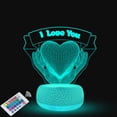 thumbnail image 2 of Night Light I Loves Yous LED 3D que cambia de color para niños, 2 of 2