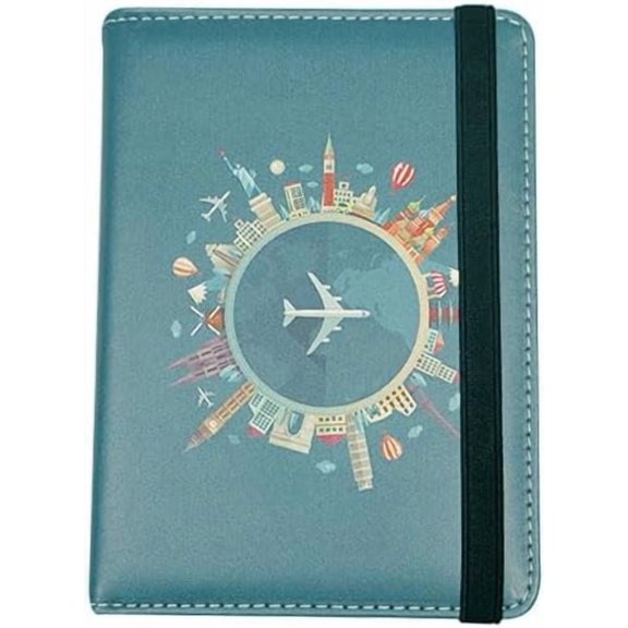 Passport Holder for Travel Essentials,World Travel Passport Cover Personalized Leather Wallet, Dream Men Women Birthday Christmas