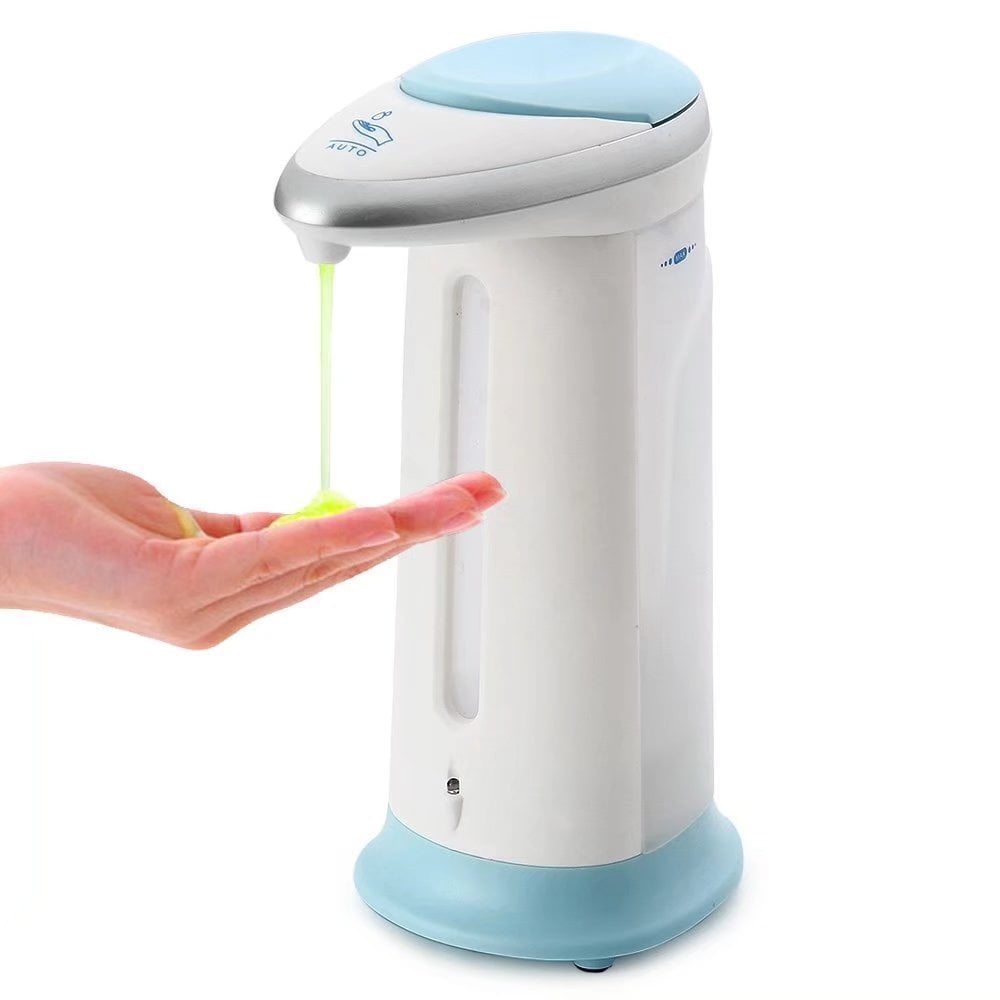 WHITE AUTOMATIC TOUCH-FREE SOAP DISPENSER INFRARED TECHNOLOGY SANITARY GERMS 