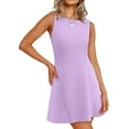 thumbnail image 2 of Women's 2025 New Summer A-Line Sleeveless Boat Neck Mini Dress Club Party Little Short Dresses, 2 of 9
