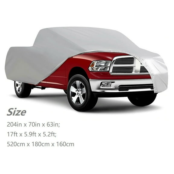 Universal Car Cover, 17ft, Grey, PEVA, Heavy Duty Waterproof Dustproof Sunproof