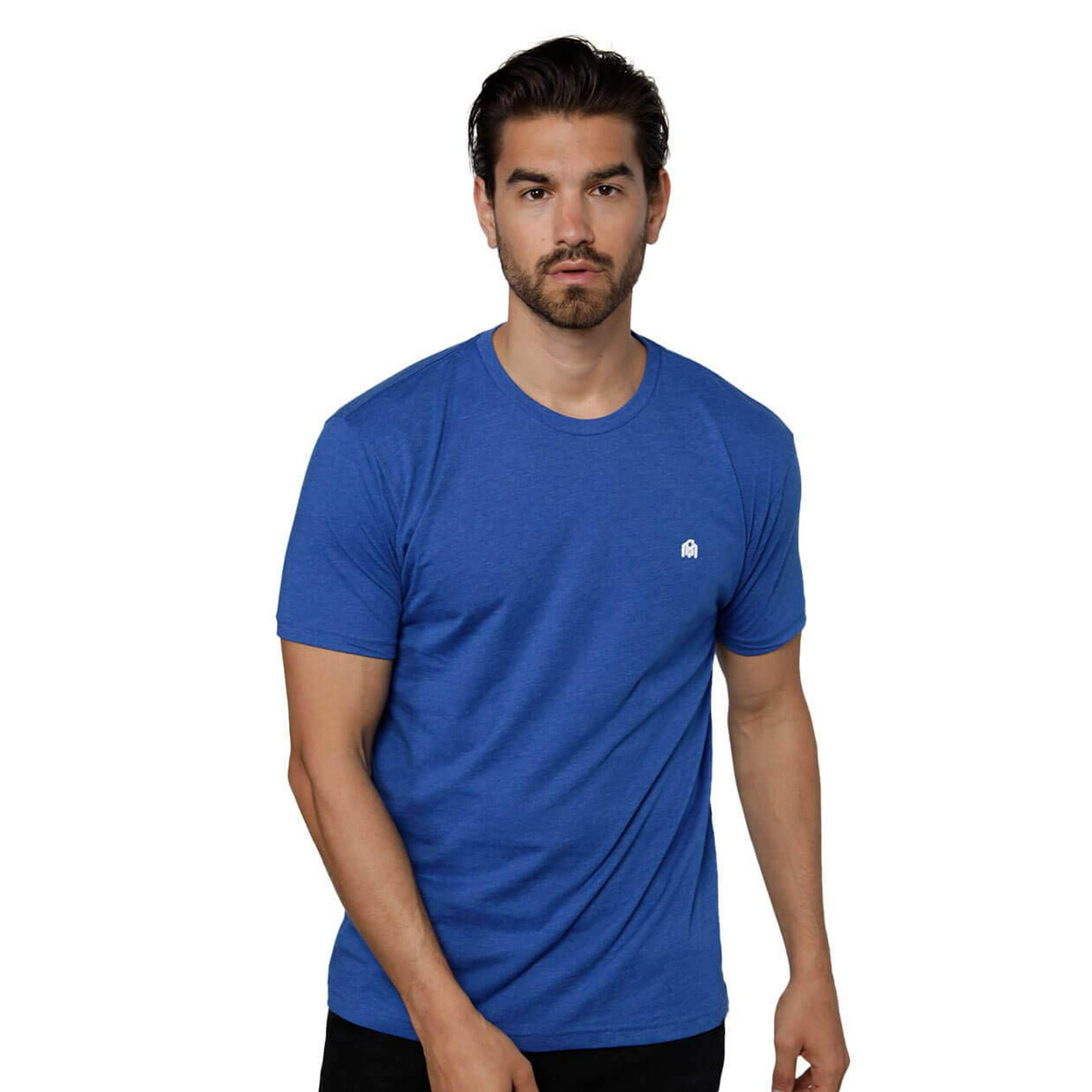 Into The Am Premium Mens Fitted Crew Neck Basic Tees Modern Fit Fresh Classic Short Sleeve Logo T Shirts For Men Royal Blue Xx Large