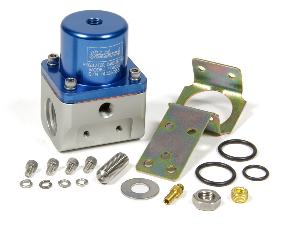 Edelbrock Adjustable Bypass Fuel Pressure Regulator Automotive Specialty Parts, Anodized Blue