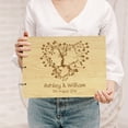 thumbnail image 2 of Darling Souvenir Personalized Engraved Laser Cut Wedding Guest Book Wooden Cover Sign-in Book Registry Guestbook Scrapbook-93, 2 of 7