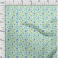 thumbnail image 3 of oneOone Cotton Jersey Sea Green Fabric Floral Watercolor Quilting Supplies Print Sewing Fabric By The Yard 58 Inch Wide, 3 of 4