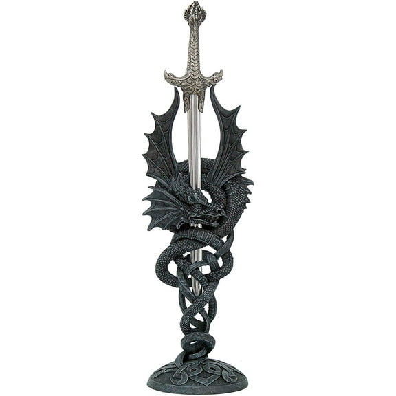 Pacific Giftware Mystical Spiral Dragon Letter Opener Desktop Decor 10 Inch Tall