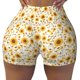 thumbnail image 2 of Fotbe Brown Leaf Sunflower Shorts Sin Costuras – Shorts Deportivos de Cintura Alta para Mujer, Elásticos para Gimnasio, Yoga, Running o Ciclismo-Small, 2 of 8
