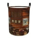 thumbnail image 1 of Fotbe Log Cabin Inside Cesto de Ropa con Asas, Cesto Impermeable de Gran Capacidad, Bolsa de Lavado para Dormitorio, Cesto de Ropa con Ruedas y Asas-Small, 1 of 6