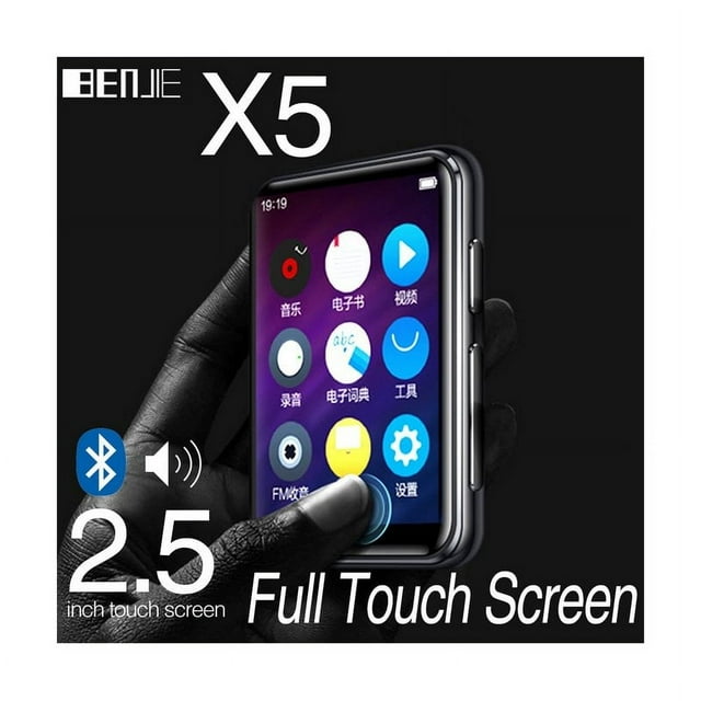 Mini MP3 Player BENJIE X5 Full Screen Bluetooth MP3 Player Student Version Portable MP4 Walkman Music Player Bluetooth version