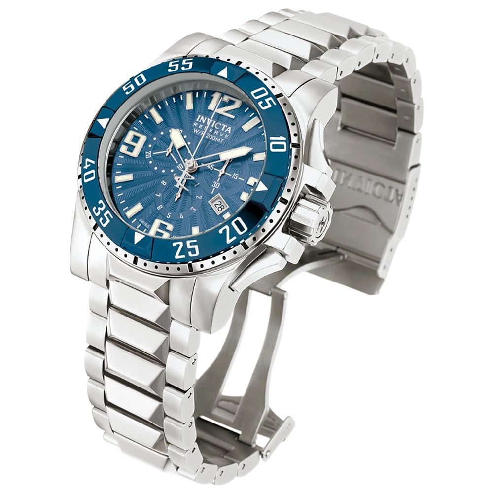 Invicta - Invicta Men's 10897 Reserve Excursion Blue Textured Dial Blue