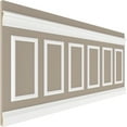 thumbnail image 5 of Ekena millwork 94 1/2"L (Adjustable 40"H to 44"H) Ashford Square Panel Traditional Wainscot Paneling Kit, 5 of 10
