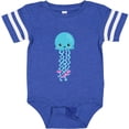 thumbnail image 3 of Inktastic Blue Jellyfish, Cute Jellyfish With Pink Ribbons Girls Baby Bodysuit, 3 of 5