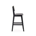 thumbnail image 4 of Manhattan Comfort Versailles 25.98" Wood Counter Stools in Black (Set of 2), 4 of 7