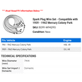 thumbnail image 2 of Spark Plug Wire Set - Compatible with 1959 - 1962 Mercury Colony Park 1960 1961, 2 of 2