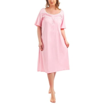 FEREMO Plus Size Nightgowns Womens House Dress With Pockets Short ...