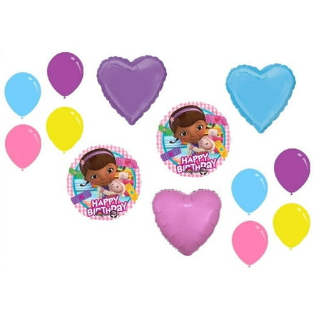 Doc McStuffins Happy Birthday 13 Piece Balloon Bouquet Party Disney Doctor Girl Vet